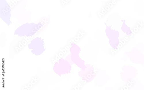Light Purple  Pink vector background with abstract shapes.