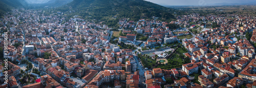 Aerial view of Florina city in northern Greece