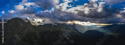 Wide panorama of Mount Giona, the Highest Mountain of Southern Greece photo