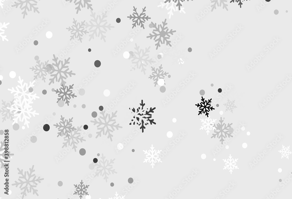 Light Yellow vector background with xmas snowflakes.