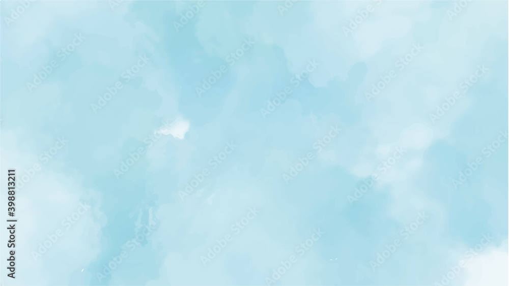 Fototapeta Blue watercolor background for textures backgrounds and web banners design