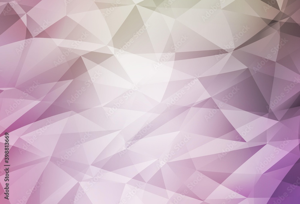 Fototapeta premium Light Pink, Green vector polygon abstract backdrop.