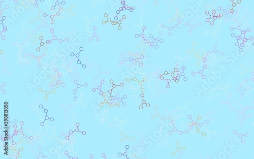 Light Blue  Yellow vector backdrop with artificial intelligence data.