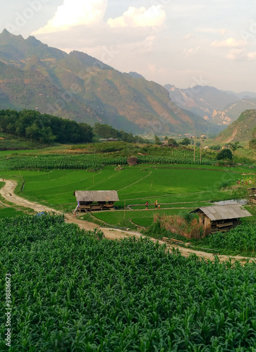 Amazing landscape from Ha Giang Village in Vietnam