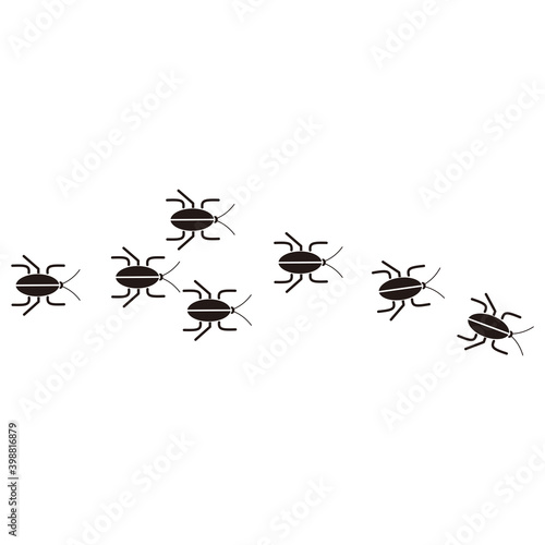 Cockroach insect set, icon vector sign © MD_01