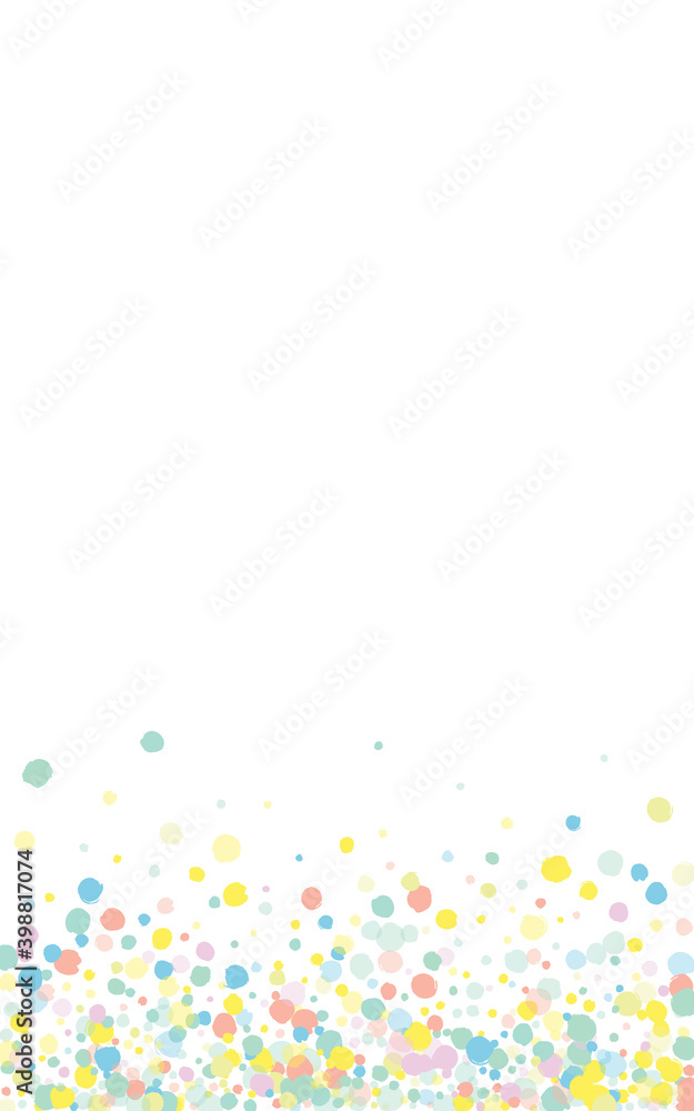 Yellow Confetti Celebration White Background. 
