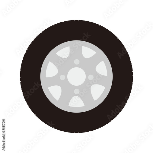 Car wheel icon vector illustration sign
