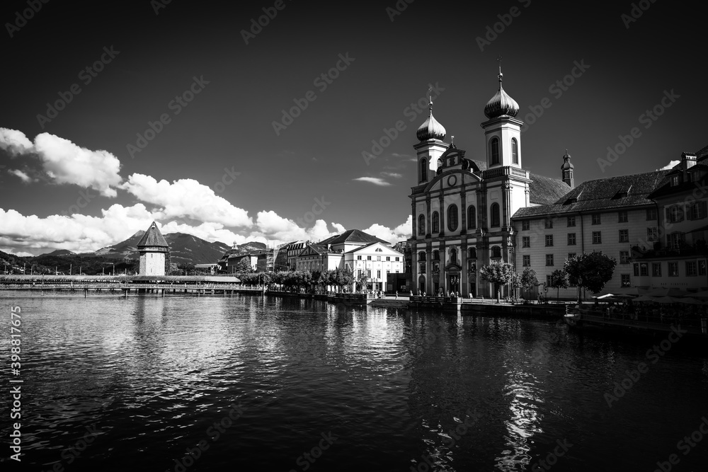River Reuss in the city center of Lucerne - travel photography