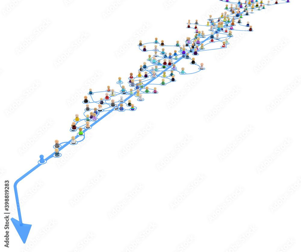 Cartoon Crowd System, Point Down Cartoon Crowd System, Point Down