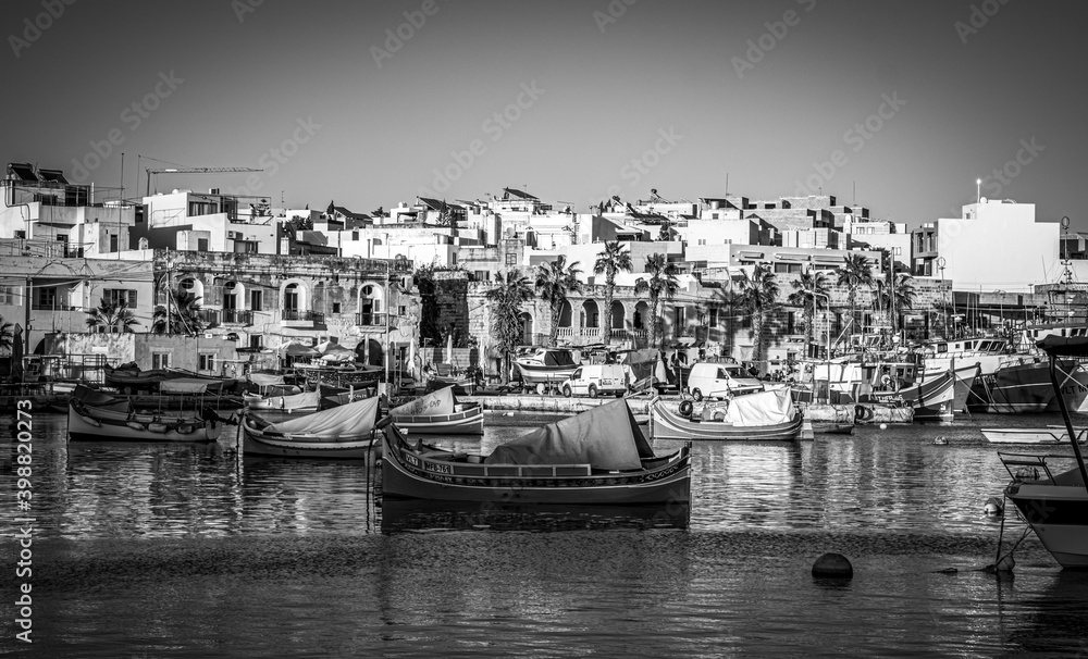 Cityscapes of Marsaxlokk - a small village in Malta