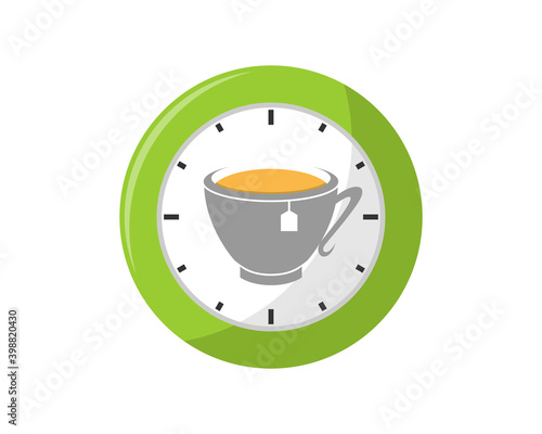Teacup inside the clock logo