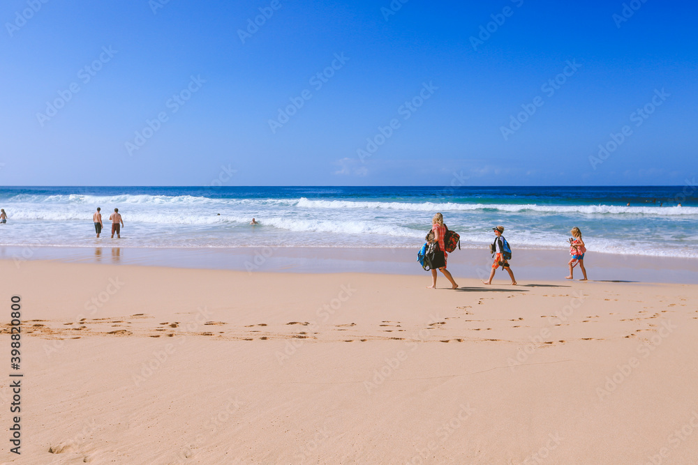 Sunset beach, North shore of Oahu island, Hawaii
