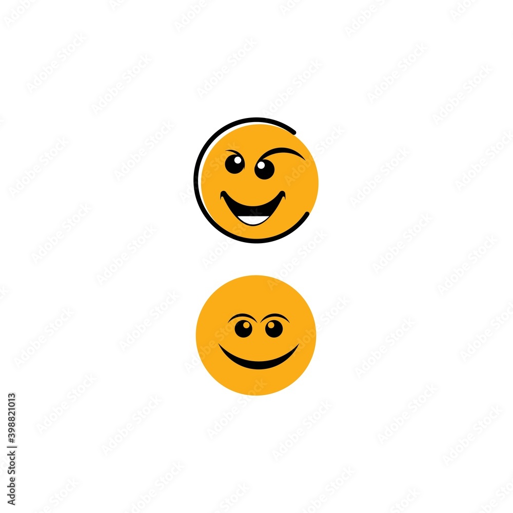 Fototapeta premium Smile icon vector illustration design template 