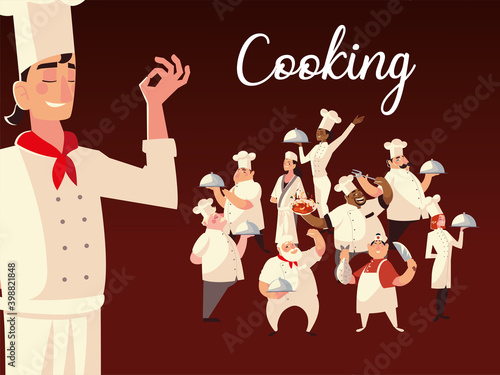chefs cooking food worker staff restaurant design