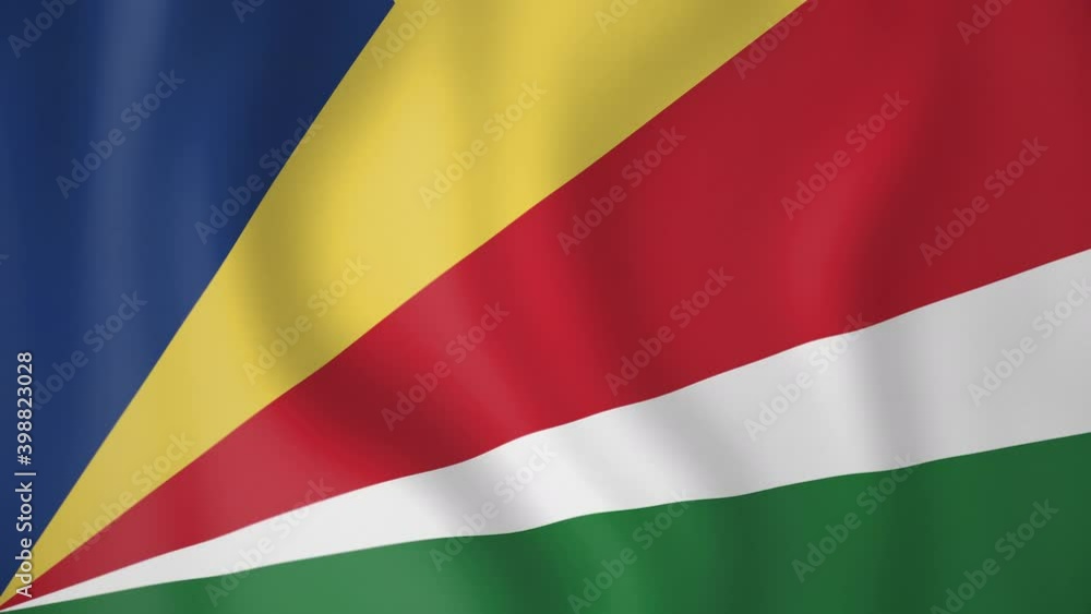Seychelles animated flag. Seamless loop. 4K Seychelles animated flag. Seamless loop. 4K