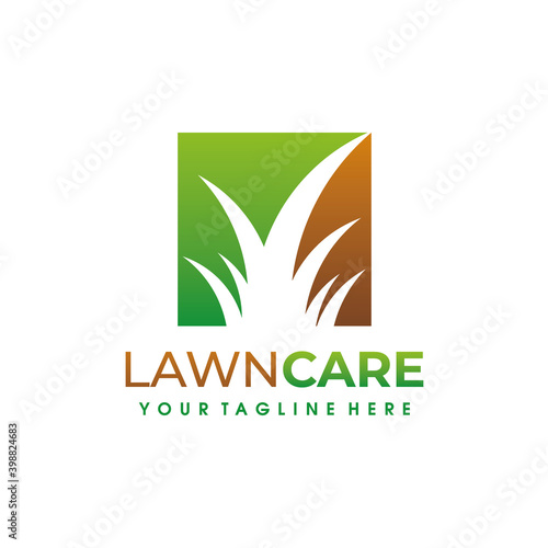 Lawn care logo. lawn services logo design vector