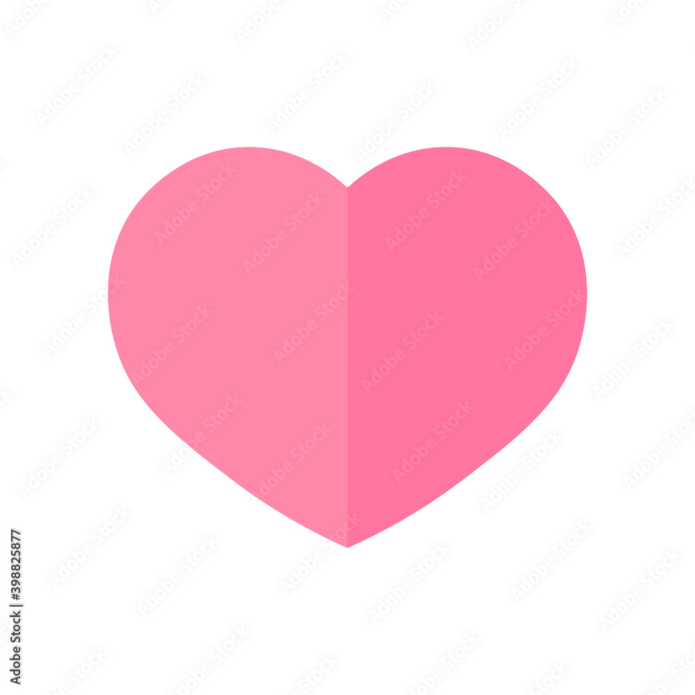 Heart icon, flat graphic design template, love sign, Valentines Day symbol, vector illustration Heart icon, flat graphic design template, love sign, Valentines Day symbol, vector illustration