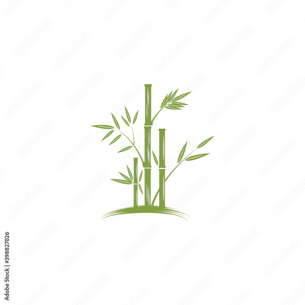 Fototapeta premium Bamboo Logo Template vector icon illustration design