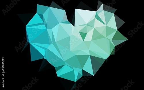 Light Blue, Green vector polygonal background. A vague abstract illustration with gradient. Brand new style for your business design.