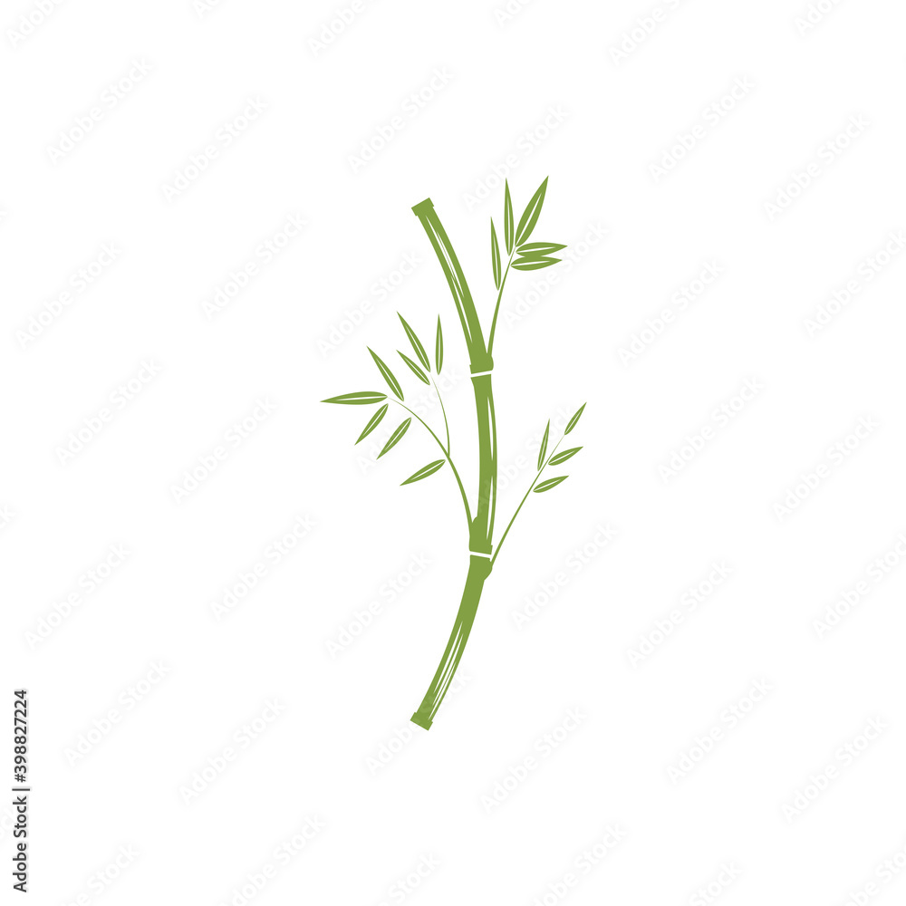 Bamboo Logo Template vector icon illustration design