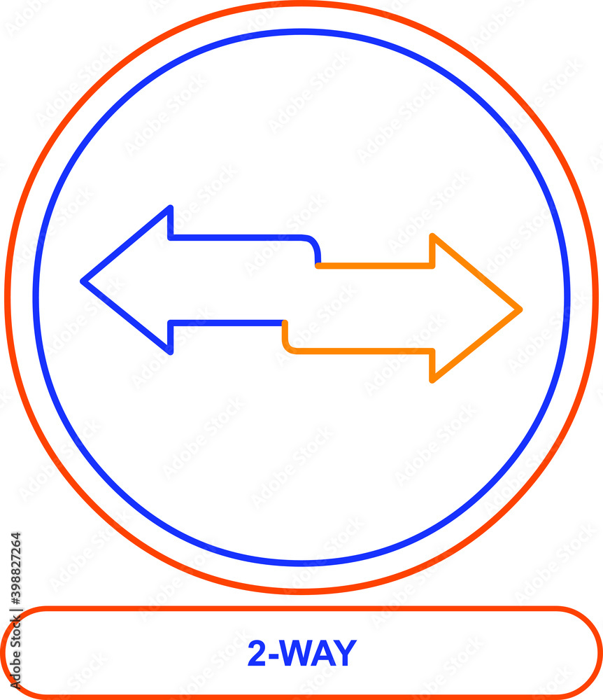 Vector icon for 2-WAY Vector icon for 2-WAY