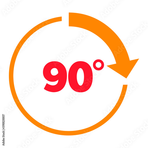 Flat vector icon for 90Digree EPS10