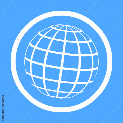 Globe icon vector hour globe sign EPS10