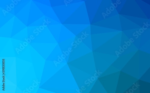 Light BLUE vector low poly layout. A sample with polygonal shapes. The template can be used as a background for cell phones.