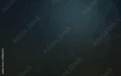 Dark Black vector abstract mosaic backdrop. A sample with polygonal shapes. Triangular pattern for your business design.