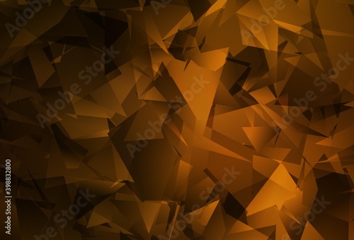 Dark Orange vector triangle mosaic background.