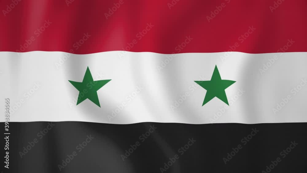 Syria animated flag. Seamless loop. 4K Syria animated flag. Seamless loop. 4K