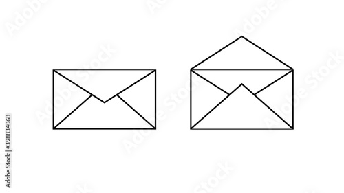 E-mail icon. illustration in flat minimalist style