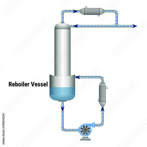 Vector illustration for Reboiler Vessel  EPS10
