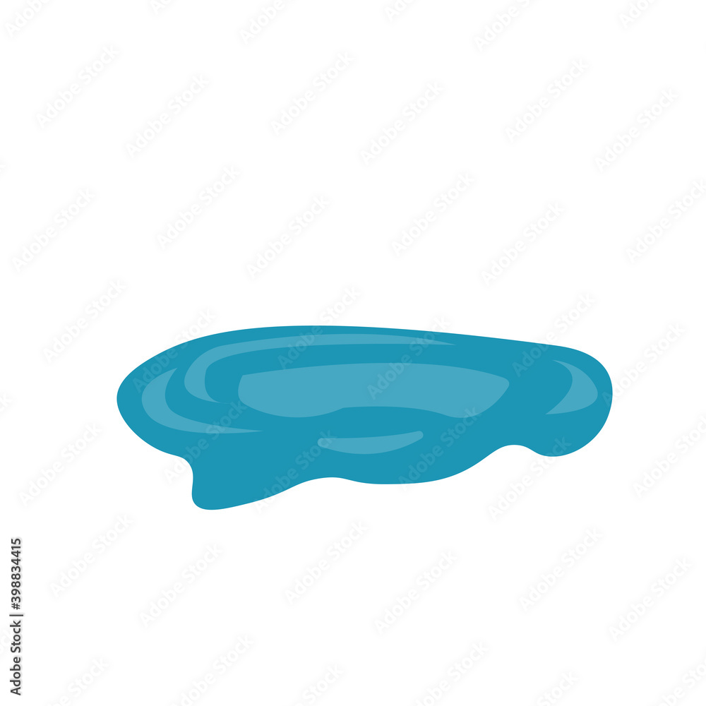 Fototapeta premium Small blue decorative pond with white water