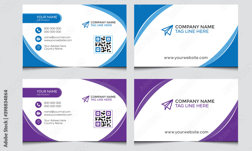  Business Card design - Creative idea with two concept 