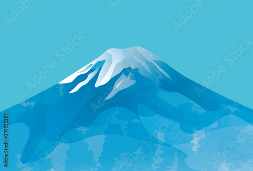 和風 富士山の日本風イラスト