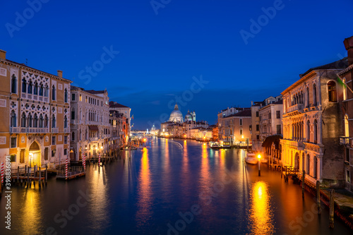Grand Canal and Basilica Santa Maria della Salute in Venice, Italy