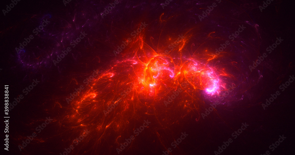 Naklejka premium 3D rendering abstract colorful fractal light background