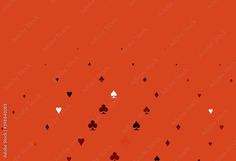 Light Red vector texture with playing cards. Light Red vector texture with playing cards.