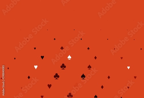 Light Red vector texture with playing cards.