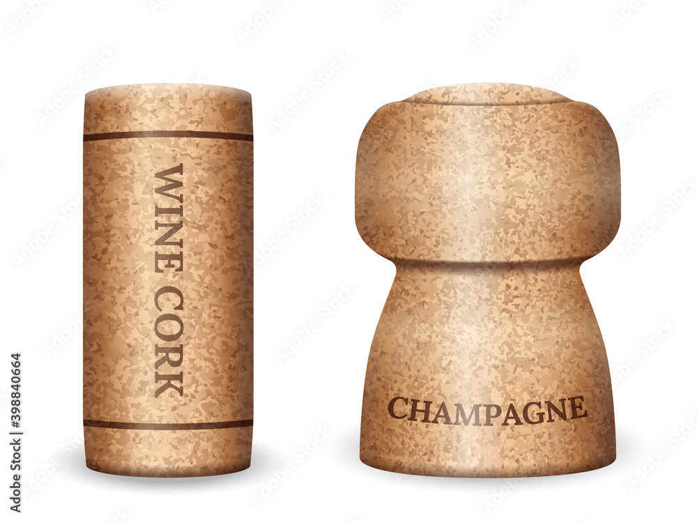 Champagne and wine cork