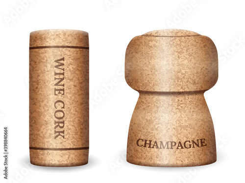 Champagne and wine cork