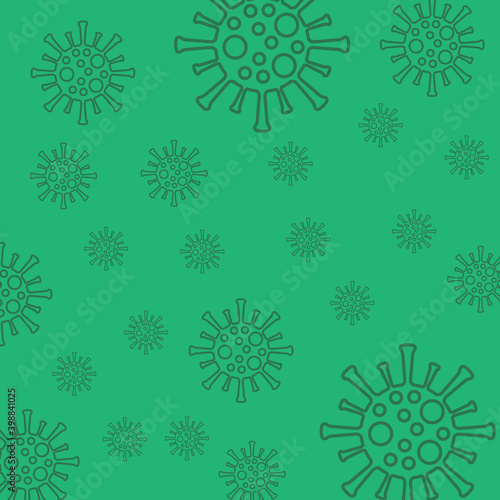 Background concept virus emerald color minimal vector