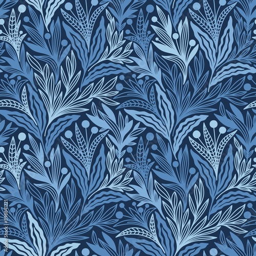 Wallpaper Mural BACKGROUND WITH FLORAL ORNAMENTS Torontodigital.ca