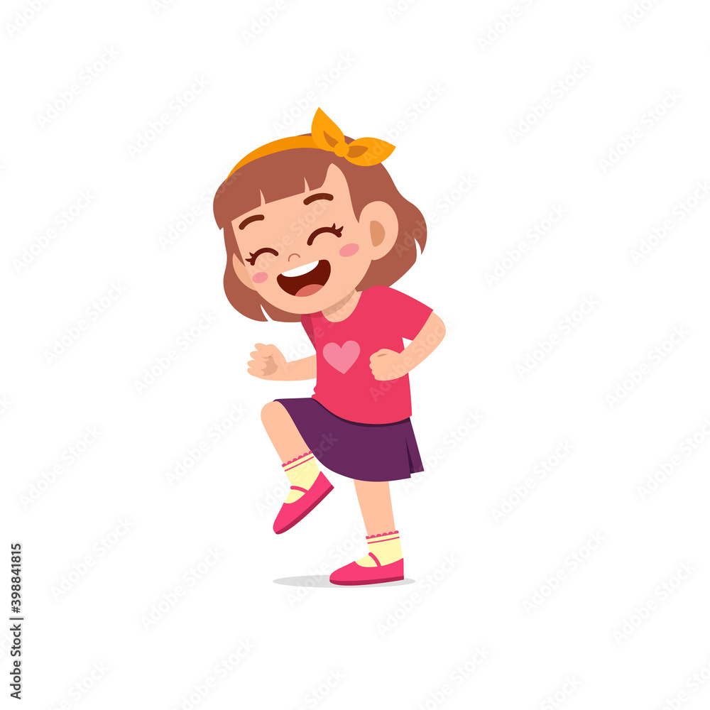 cute little kid girl show happy and celebrate pose expression cute little kid girl show happy and celebrate pose expression