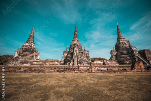 Phra Sri Sanphet Temple, Phra Nakhon Si Ayutthaya, Thailand, World Heritage. 