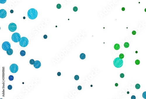 Light blue  green vector backdrop with dots.