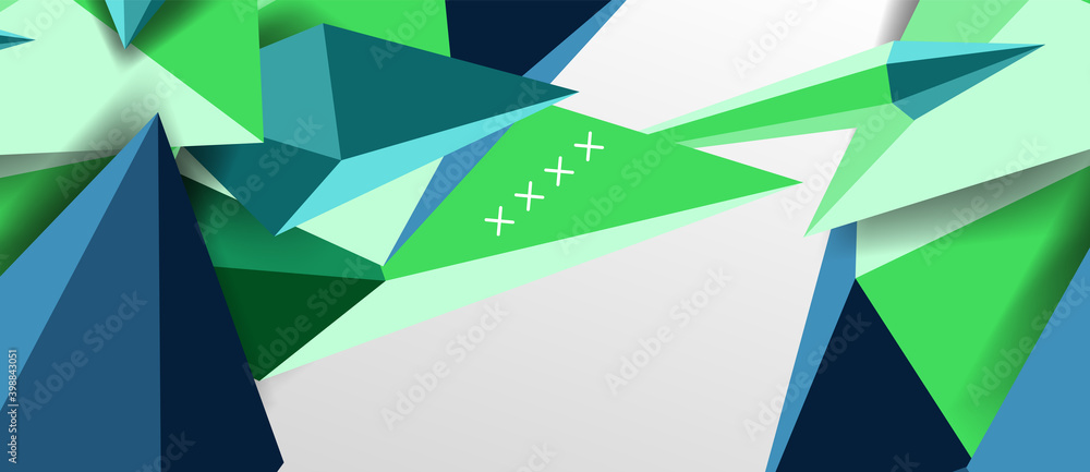 3d low poly abstract shape background vector illustration