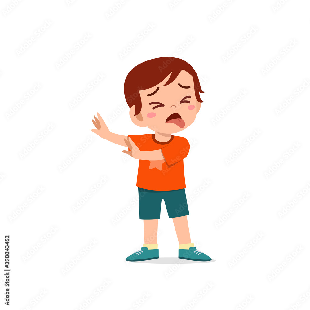 cute little kid boy show refuse and disgust pose expression cute little kid boy show refuse and disgust pose expression