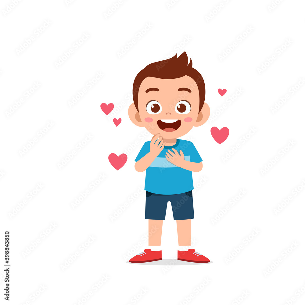 cute little kid boy show love and kiss pose expression cute little kid boy show love and kiss pose expression
